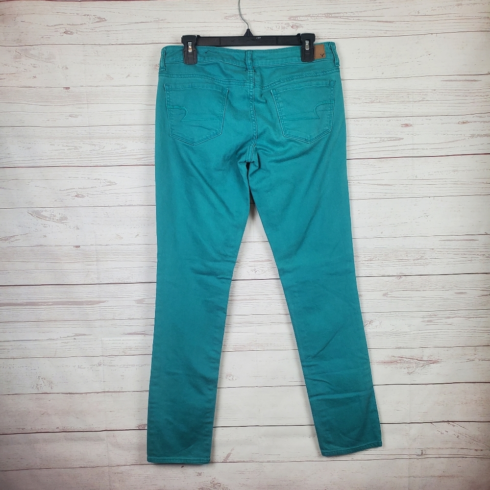 American eagle teal skinny jeans